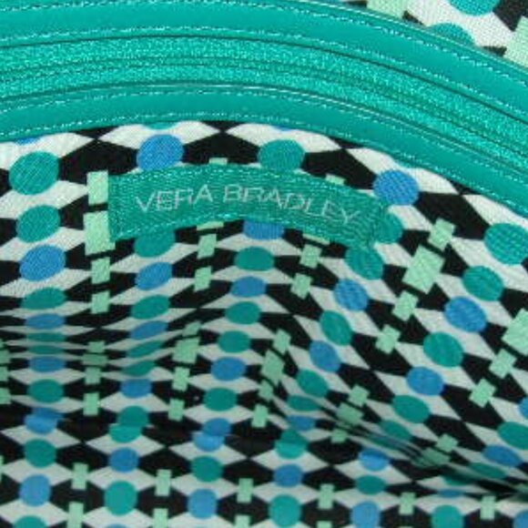 E-146 VERA BRADLEY LEATHER TOTE BAG - Picture 6 of 11